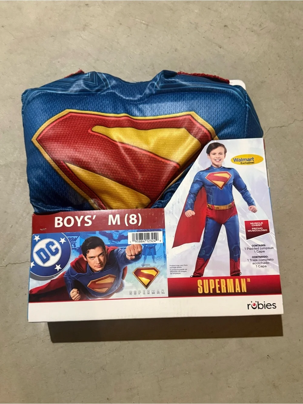 DC Superman Boys Costume in Blue, Red & Yellow size 8